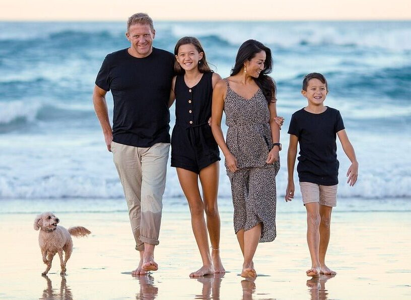 family, nature, beach, people, ocean